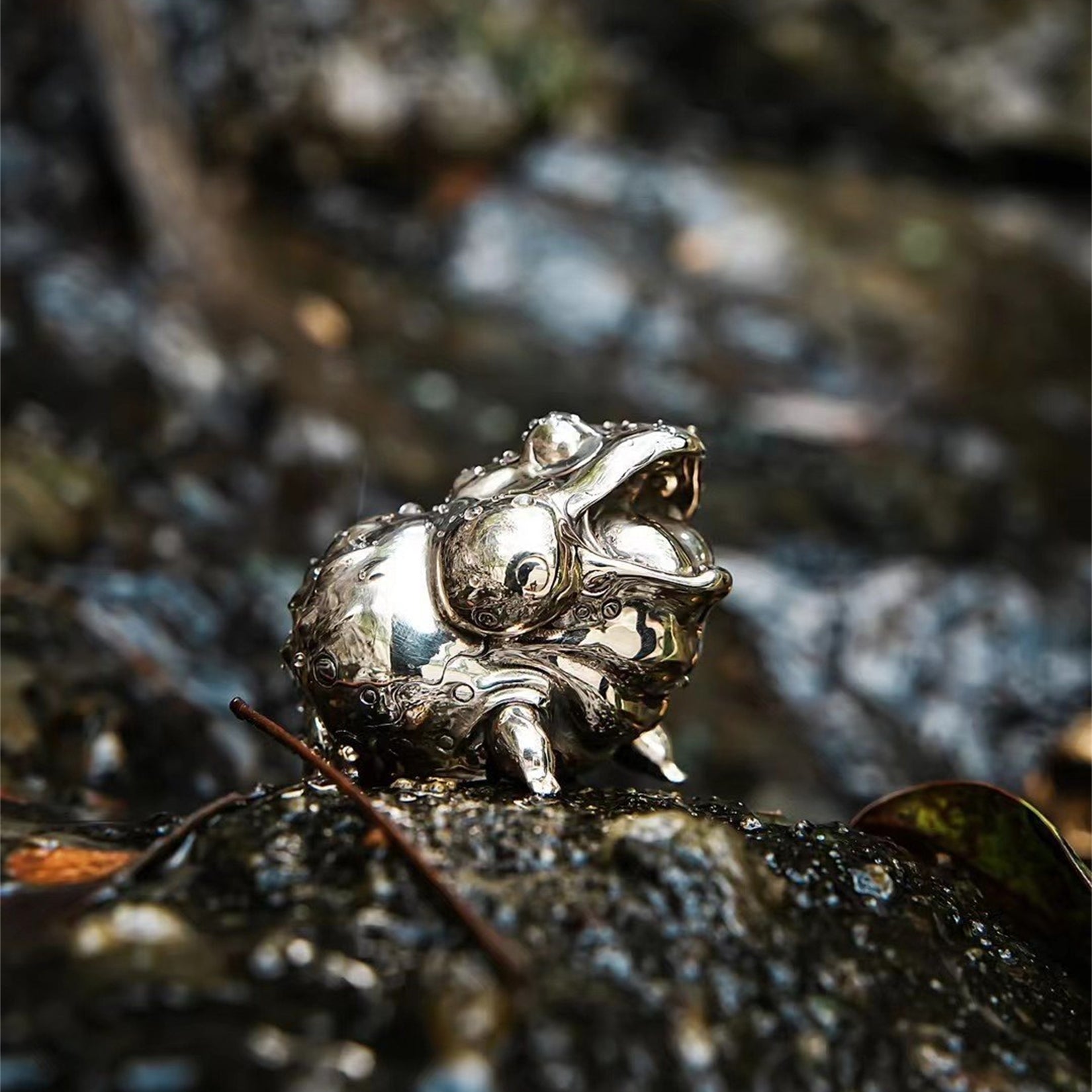 BOWUZHI Studio Toad Statue Frog Model
