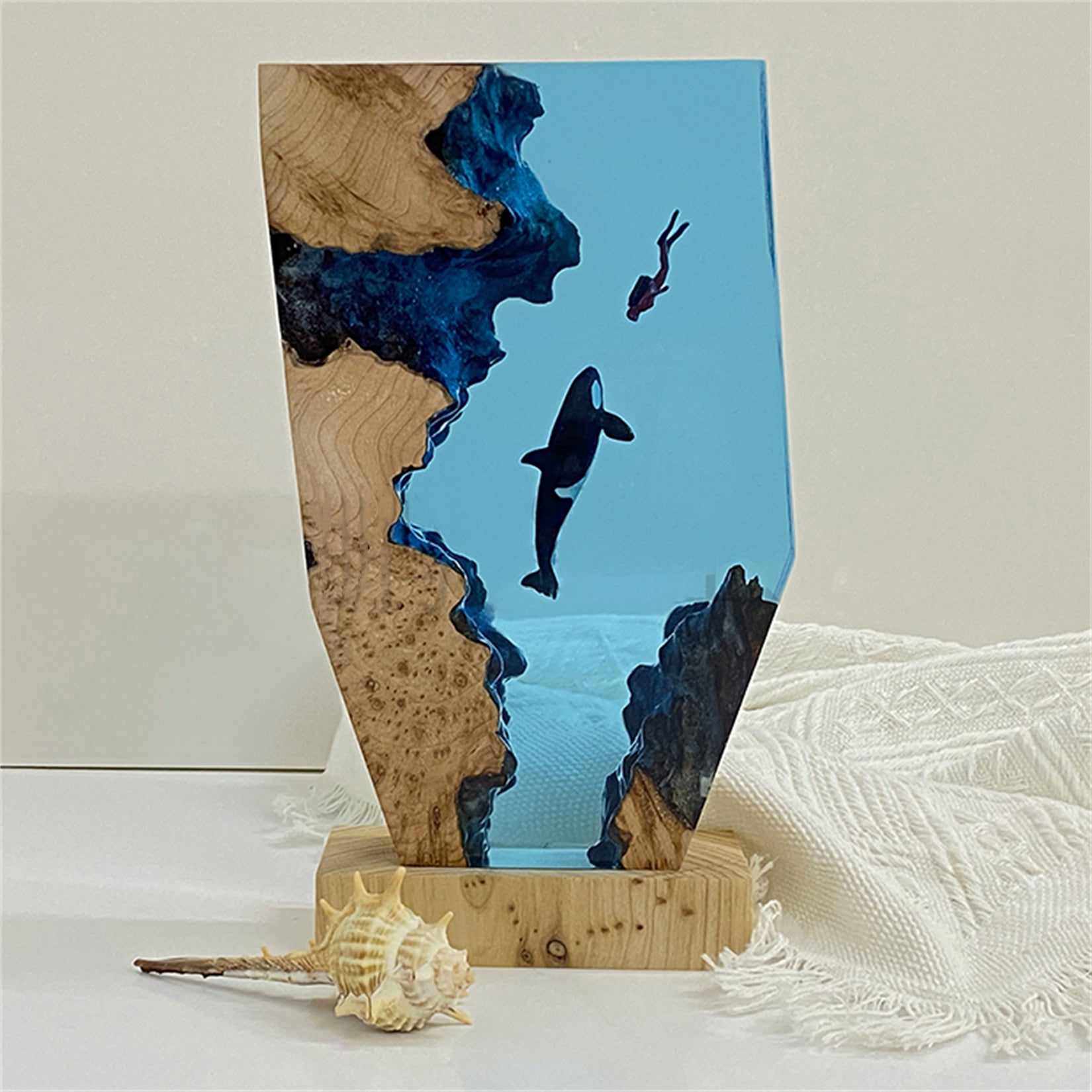 Resin Whale Model Animal Figure Decor