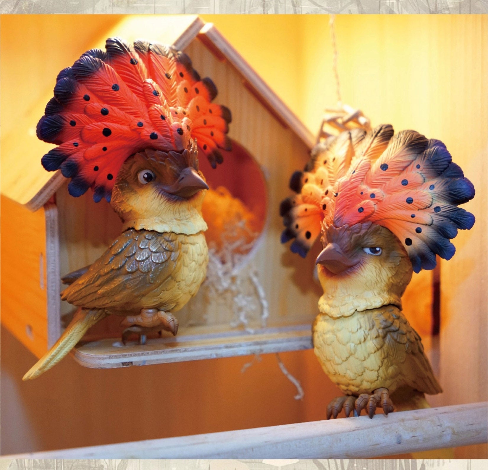 Onychorhynchus Coronatus Model Resin Bird Figure