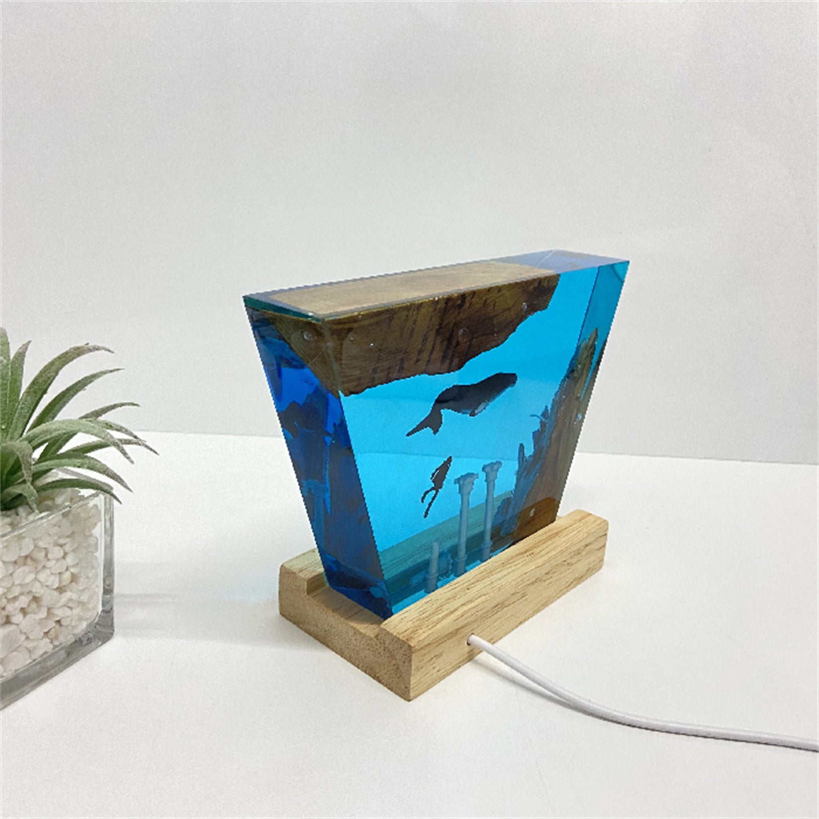Humpback Whale Diver Night Light