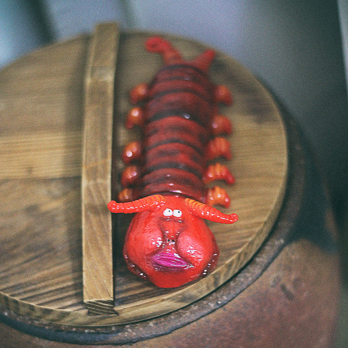 Red Centipede Articulated Head Insect Desktop Ornament