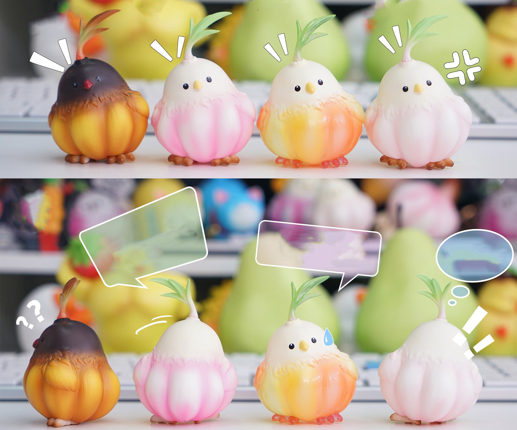 Garlic Bird Model Animal Figure