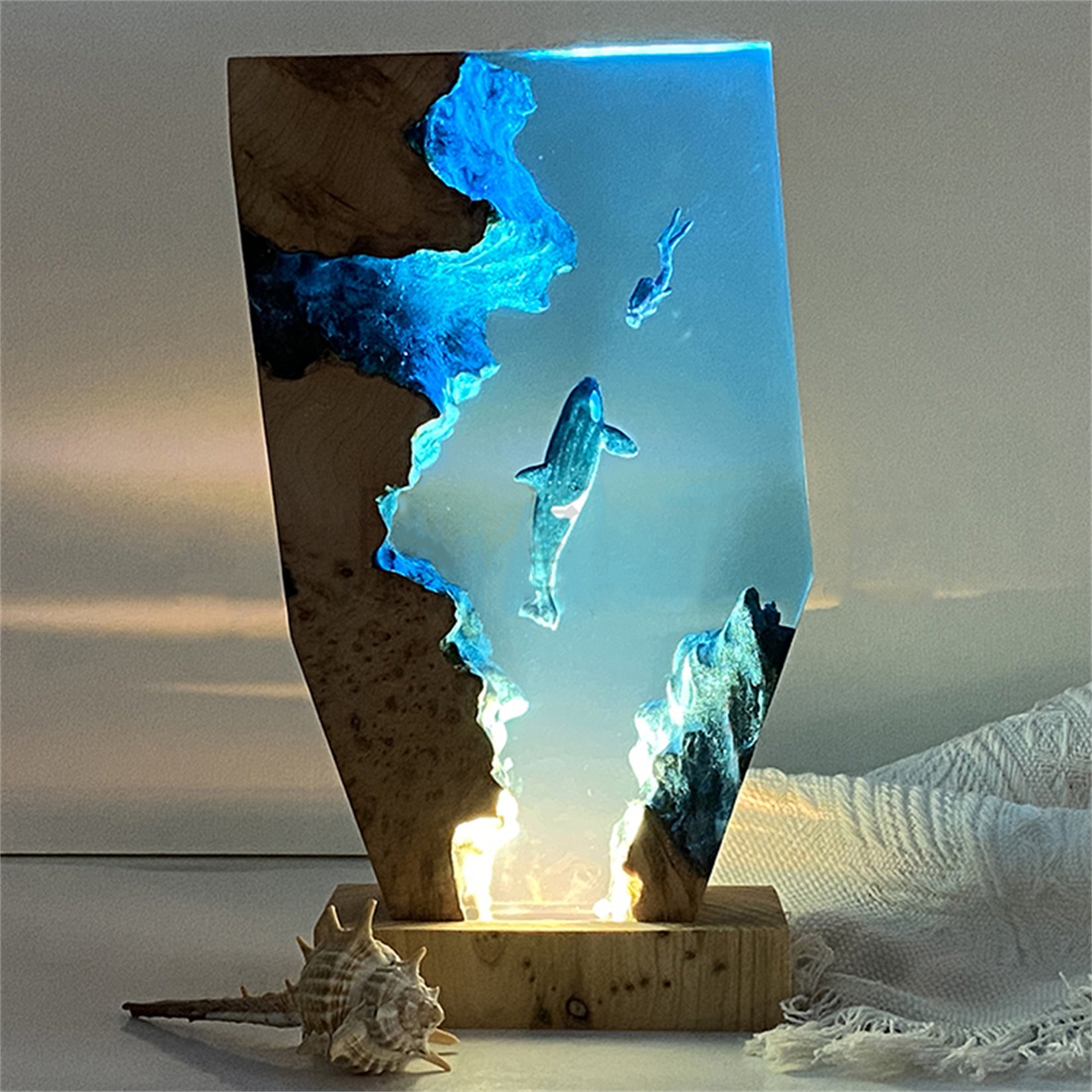 Resin Whale Model Animal Figure Decor