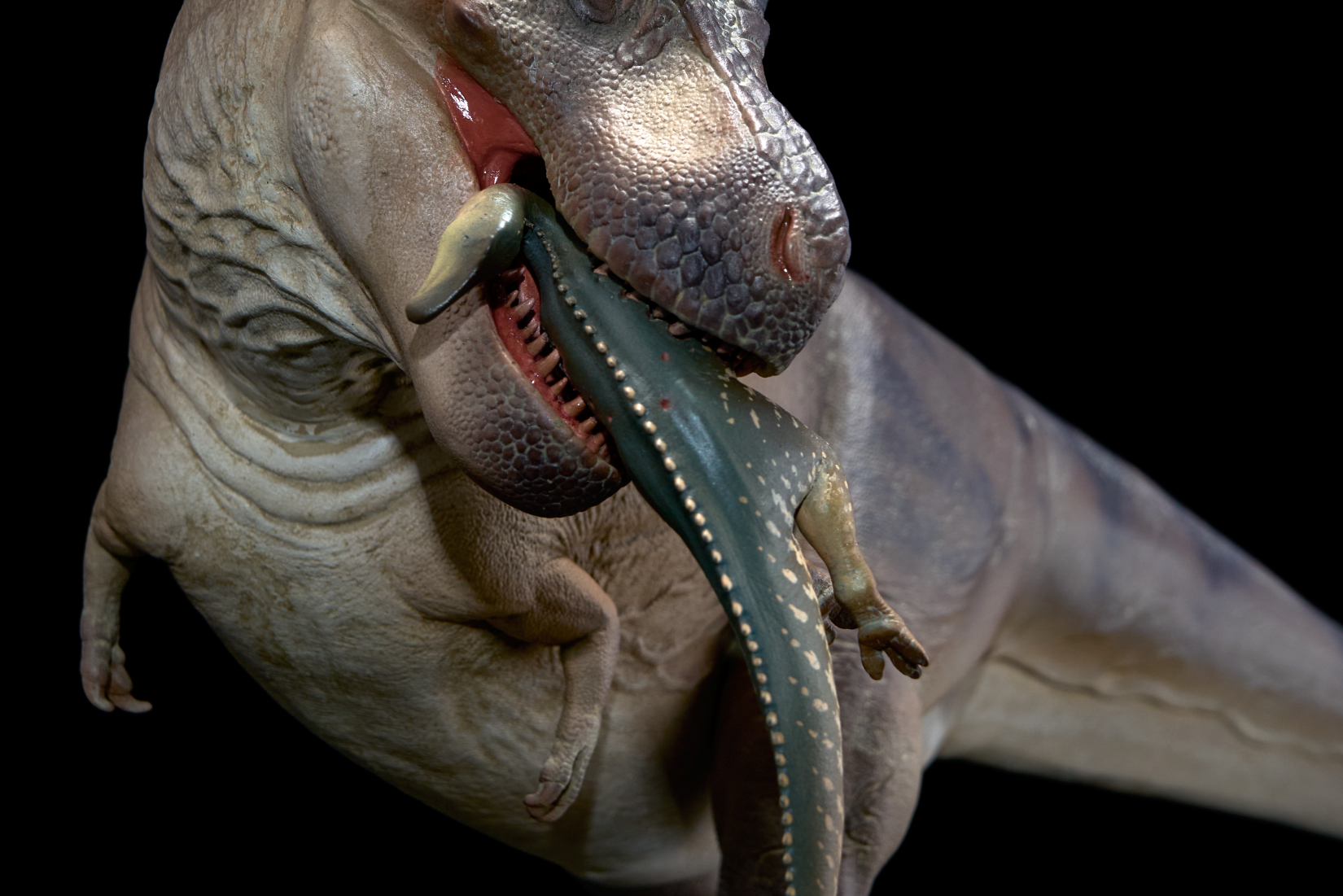 De CLAY Studio T. rex and Edmontosaurus Model