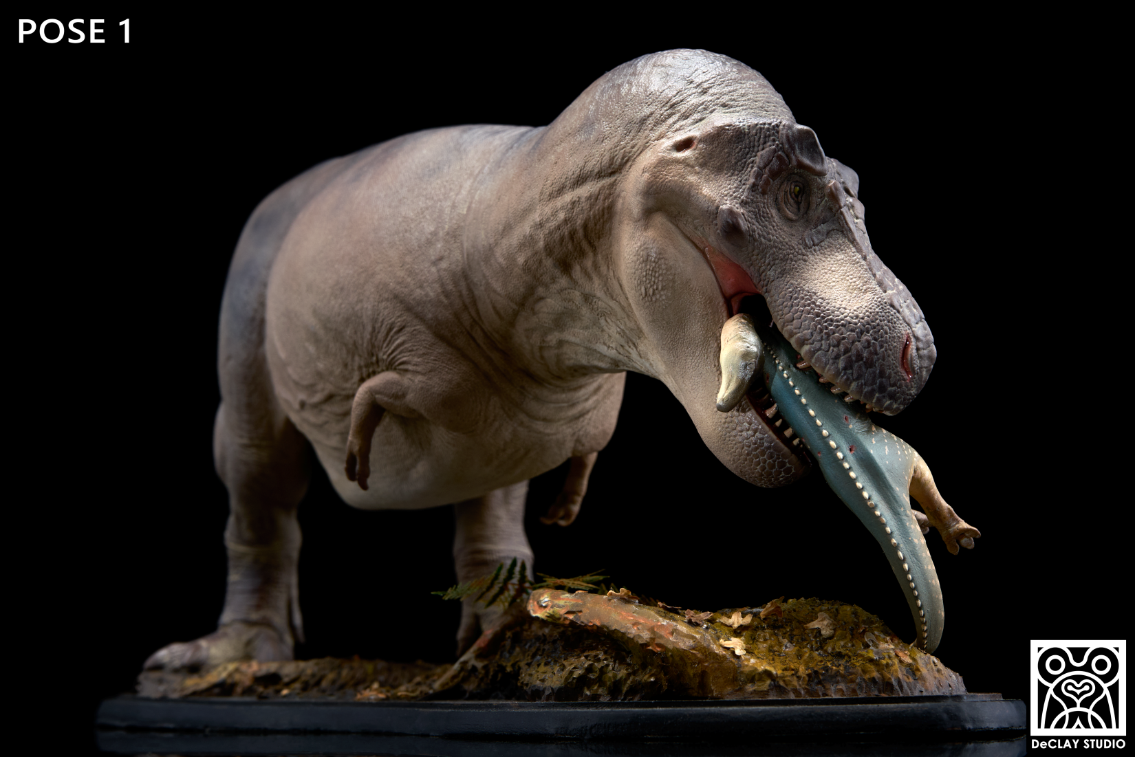 De CLAY Studio T. rex and Edmontosaurus Model