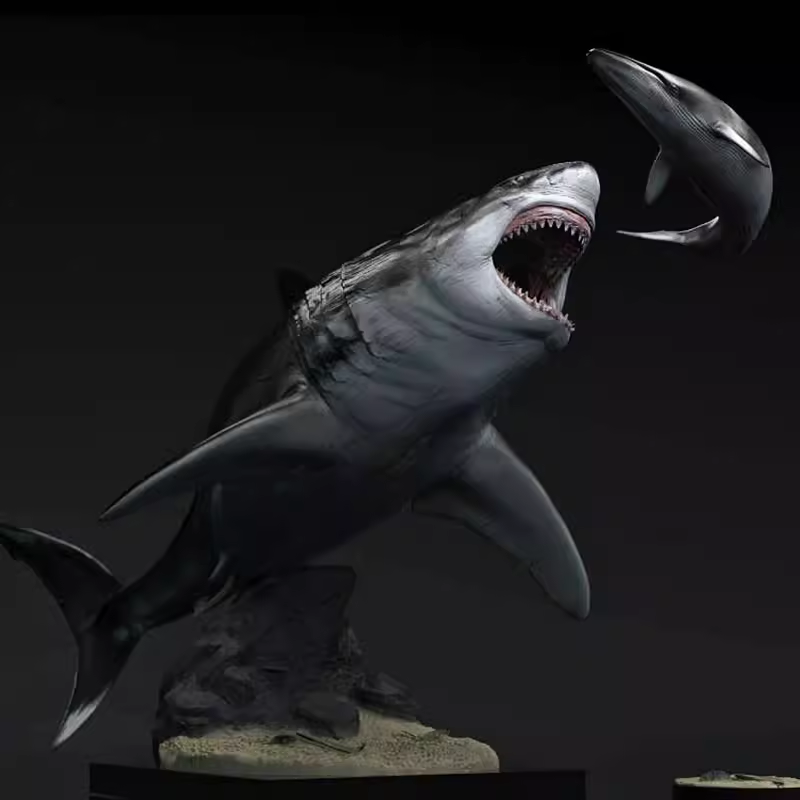 JA Studio Megalodon Hunting minke whale Model