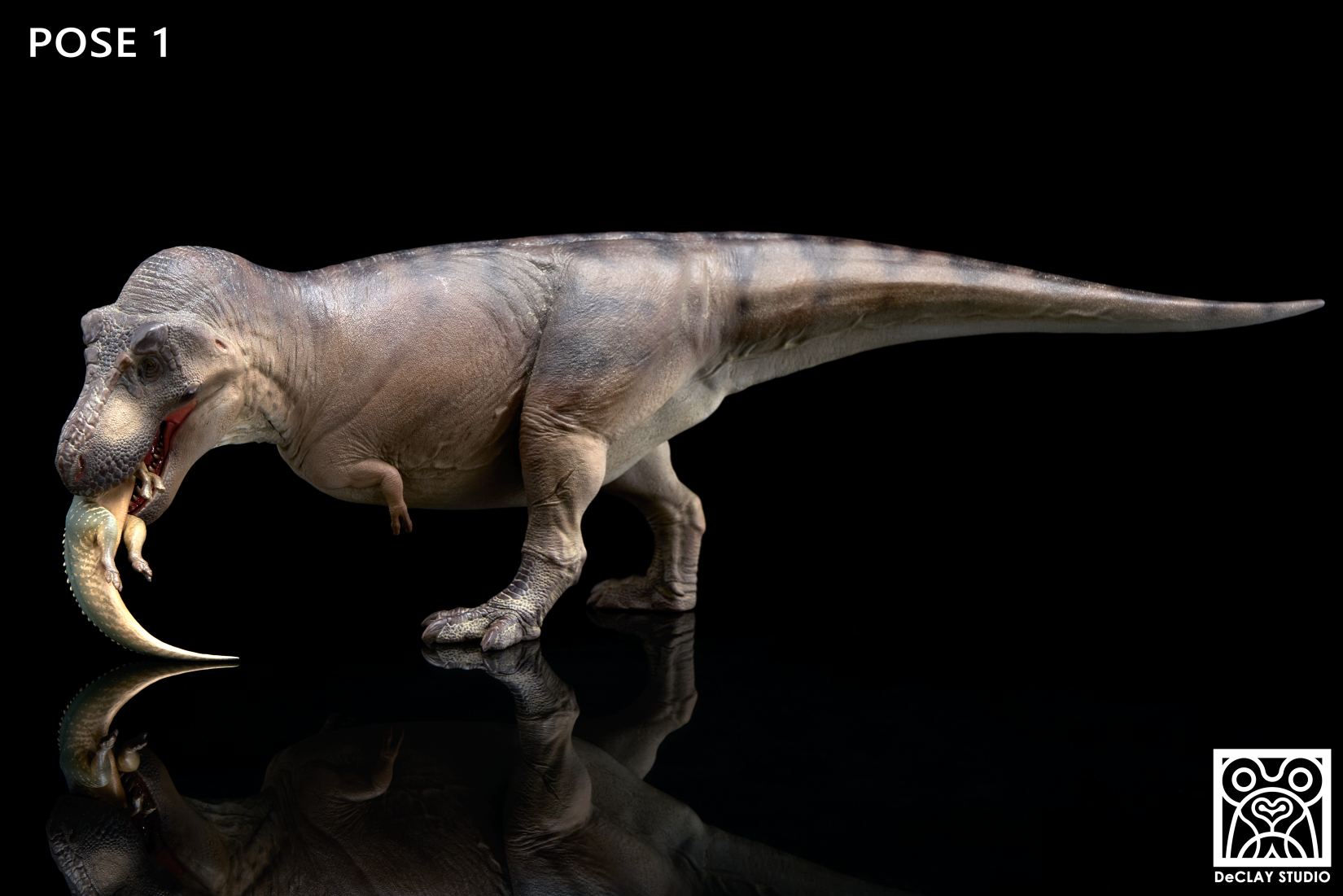 De CLAY Studio T. rex and Edmontosaurus Model