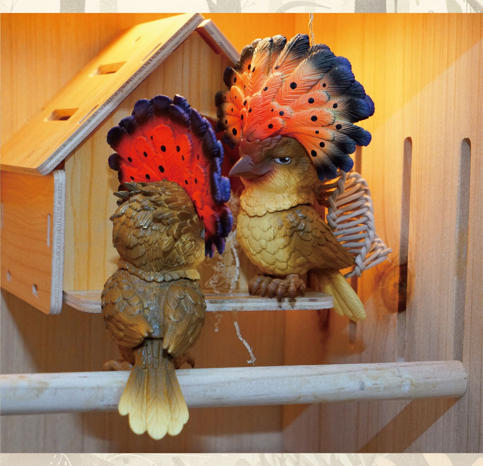 Onychorhynchus Coronatus Model Resin Bird Figure