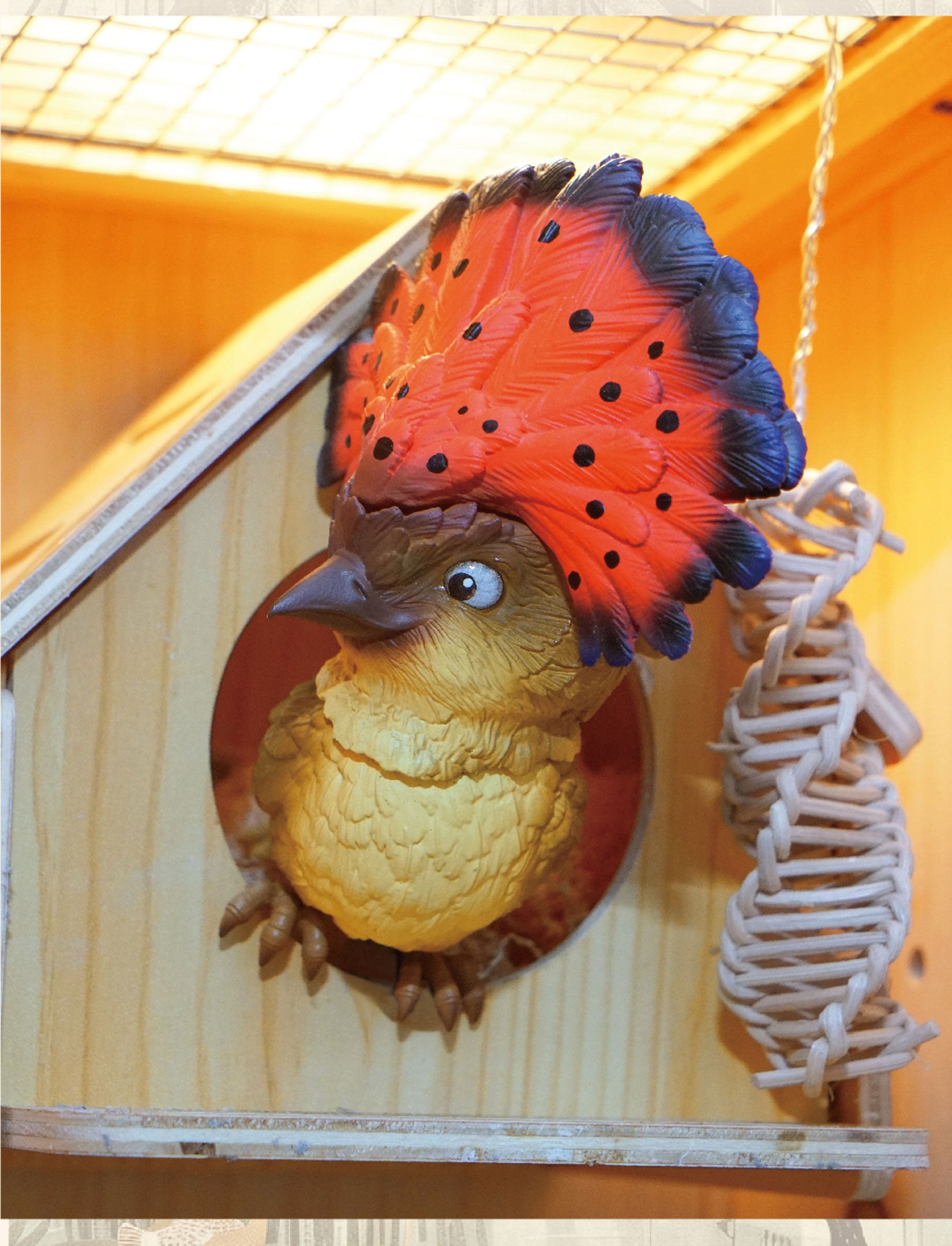 Onychorhynchus Coronatus Model Resin Bird Figure