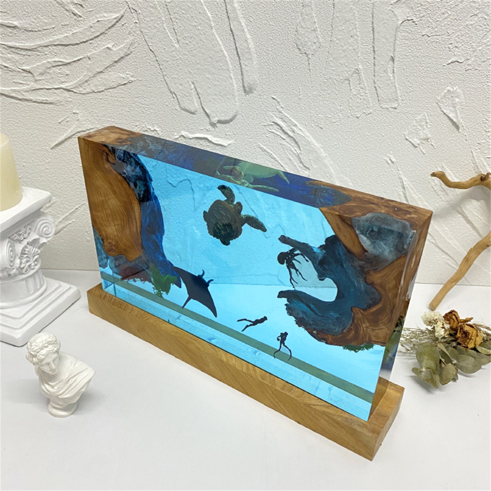 Resin Turtle Landscape Mini Nightlight Animals Figure