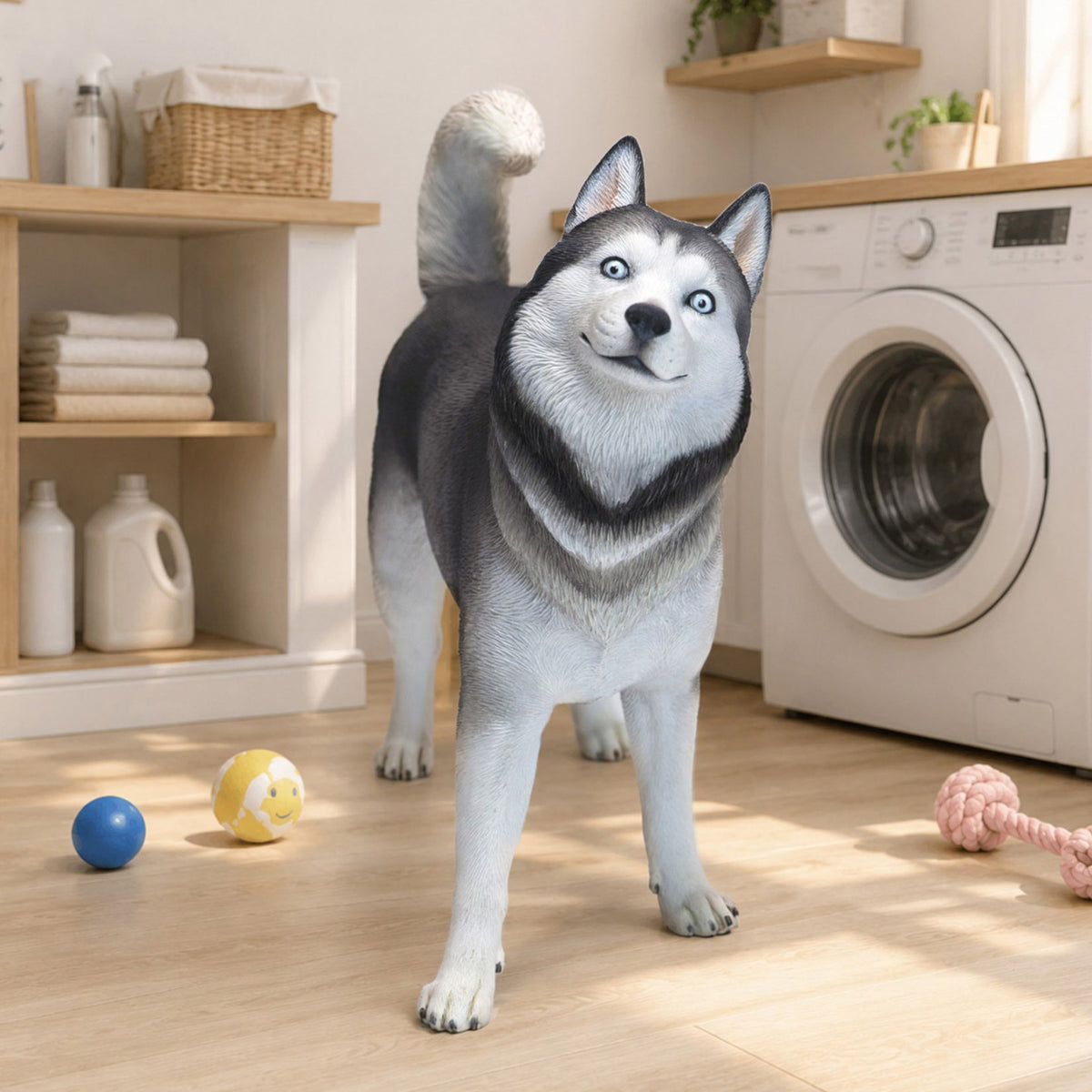 JXK Studio Husky Resin Dog Model Home Decor