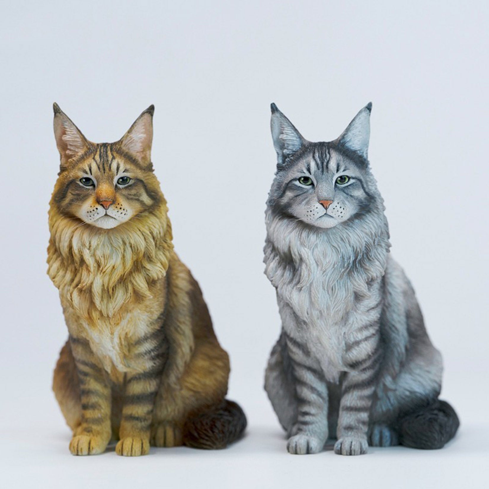 JXK Studio Sitting Upright Maine Coon Cat Model