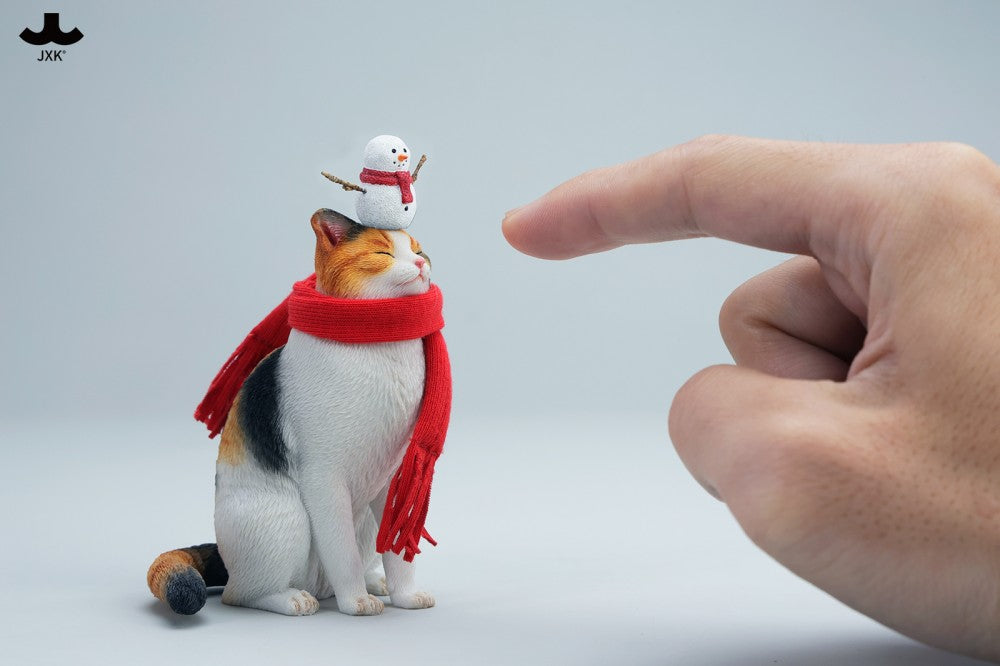 JXK Warm Cat In Winter Corner Figure
