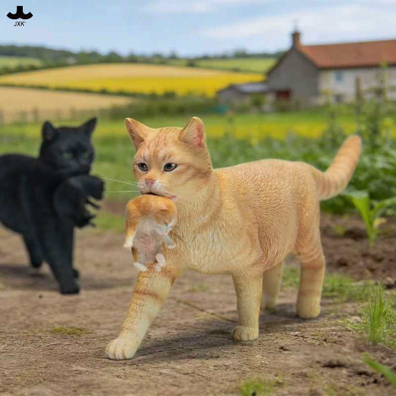JXK Domestic Cat with Kittens Model