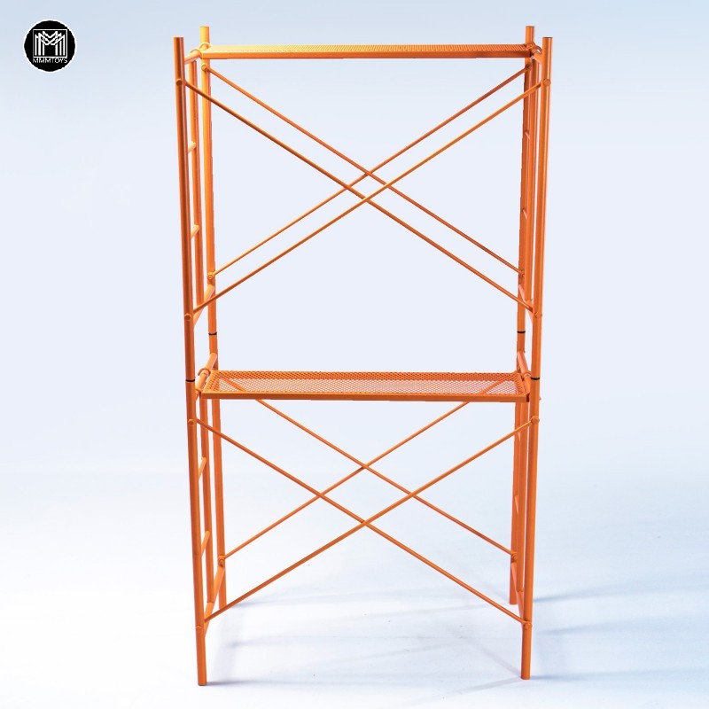 MMMTOYS Orange Scaffolding Scene Decoration