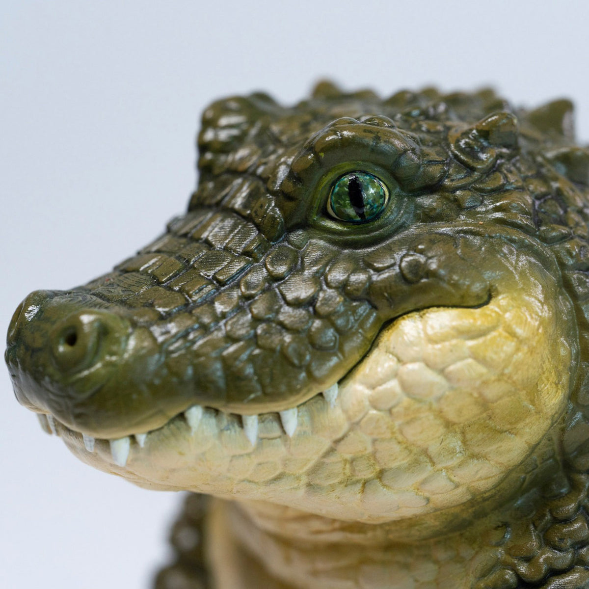 JXK Realistic Swamp Crocodile Resin Reptile Animal Statue