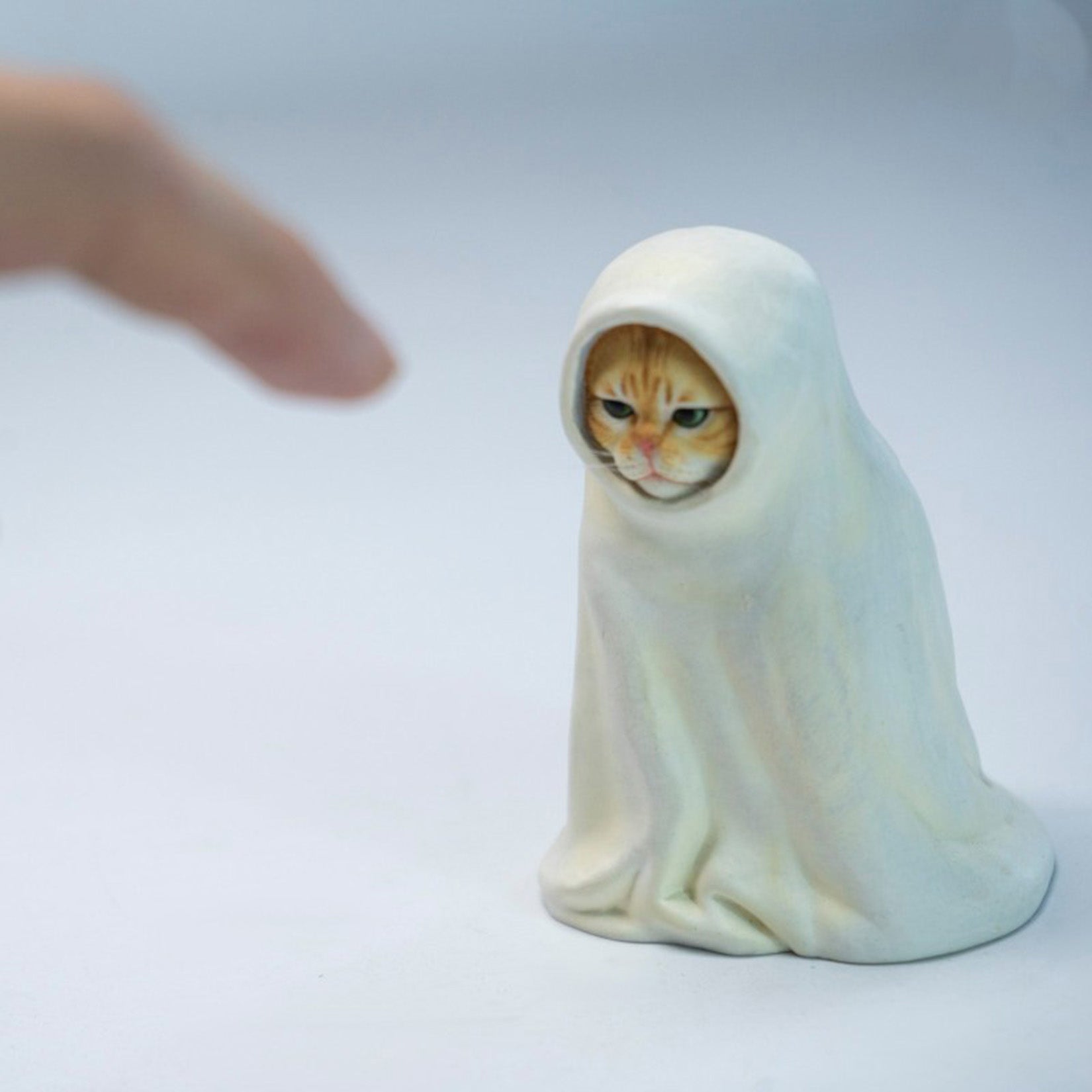 JXK Studio White Robe Spirit Cat Model