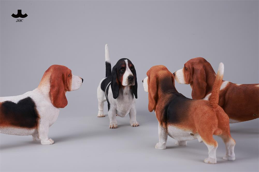 JXK Basset Hound Dog Model Animal Figure