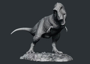 SHOWANNA 1:18 Scale Tyrannosaurus Rex VS Ankylosaurus SCENE STATUE