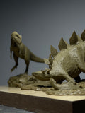 Sensen 1:64 Scale Allosaurus VS Stegosaurus Scene Statue