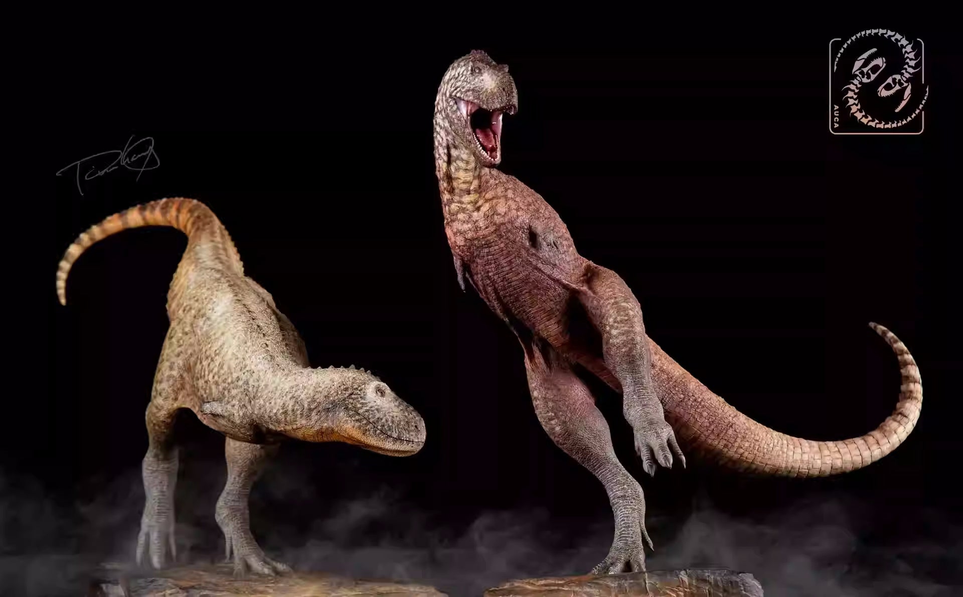Tison Zhang 1/10 Scale Aucasaurus Pair VS Bajadasaurus Scene Model Kit
