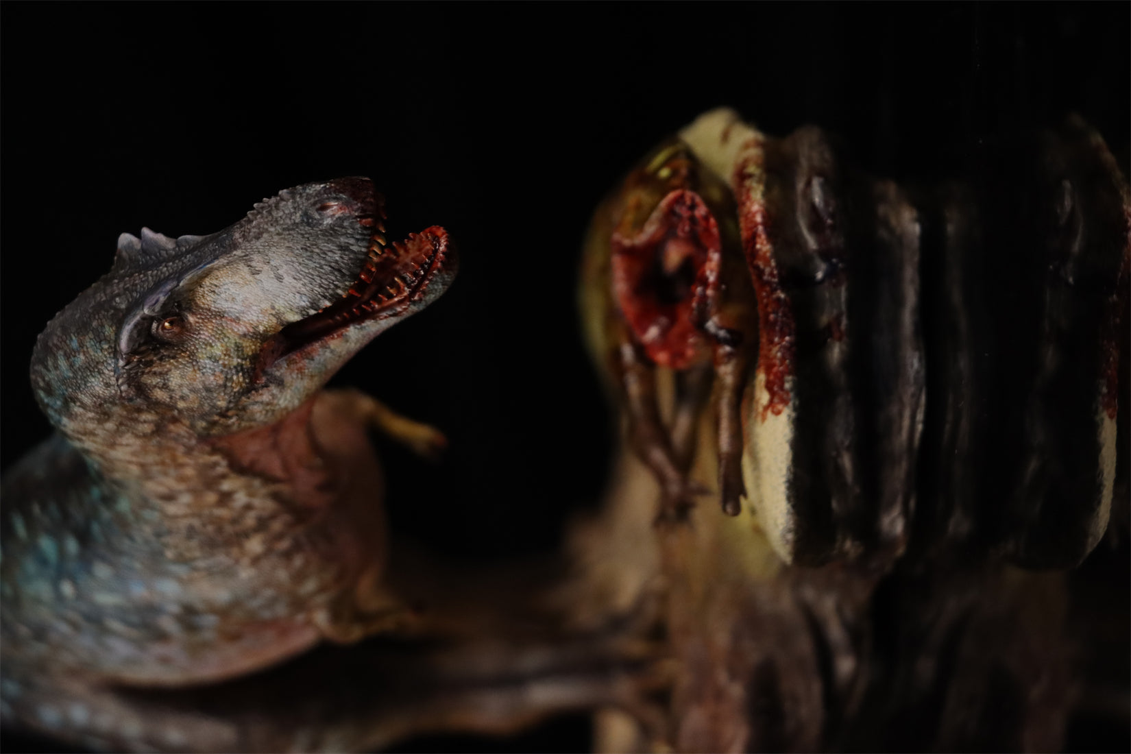 HOCHEN 1/35 Tarbosaurus Hunt Hadrosaurs Scene Model