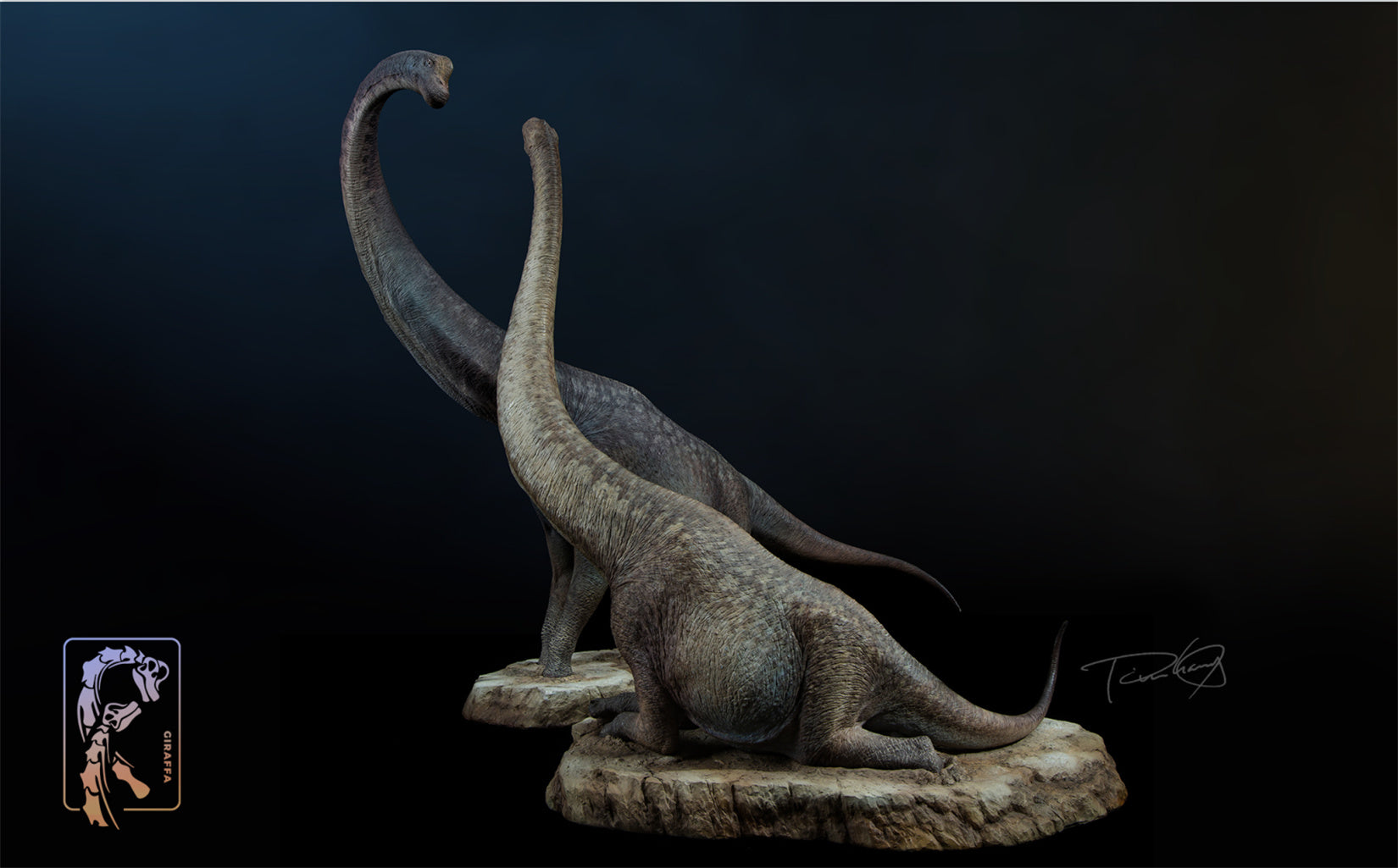 Tison Zhang 1/24 Scale Giraffatitan Scene Model