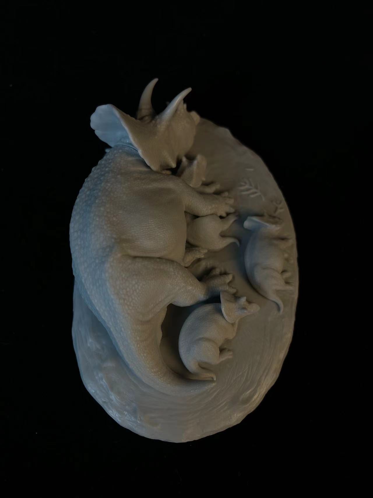 Sensen 1:20 Scale Set C3 Troodon Avaceratops Scene Statue