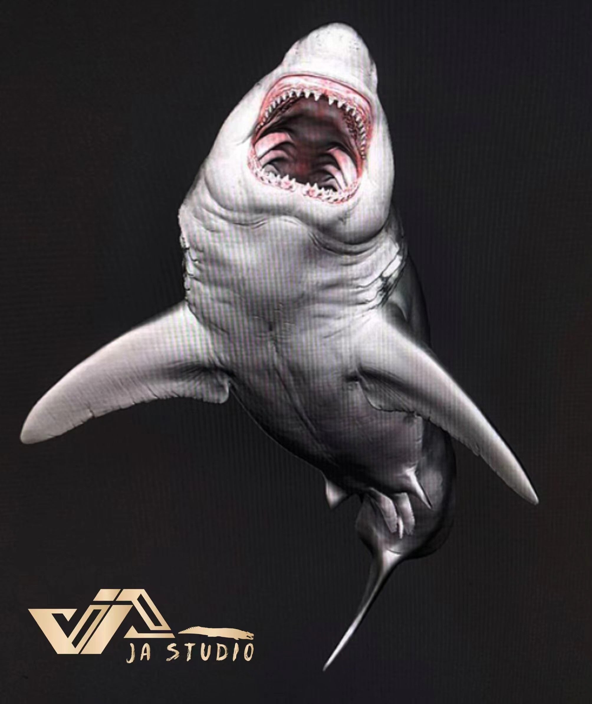 JA Studio Megalodon Hunting minke whale Model