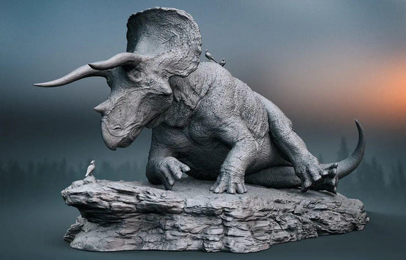 Vlad Konstantinov 1:10 Scale Triceratops Scene Statue