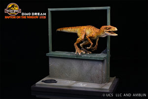 DINO DREAM 1:15 Scale RAPTOR ON THE WINDOW Statue