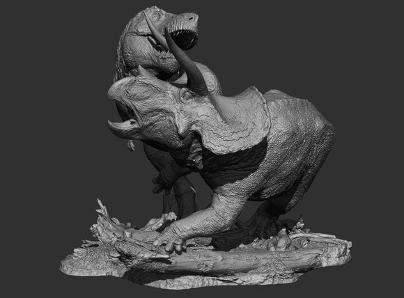 Vlad Konstantinov 1:15 Scale Tyrannosaurus VS Triceratops Scene Statue Installment