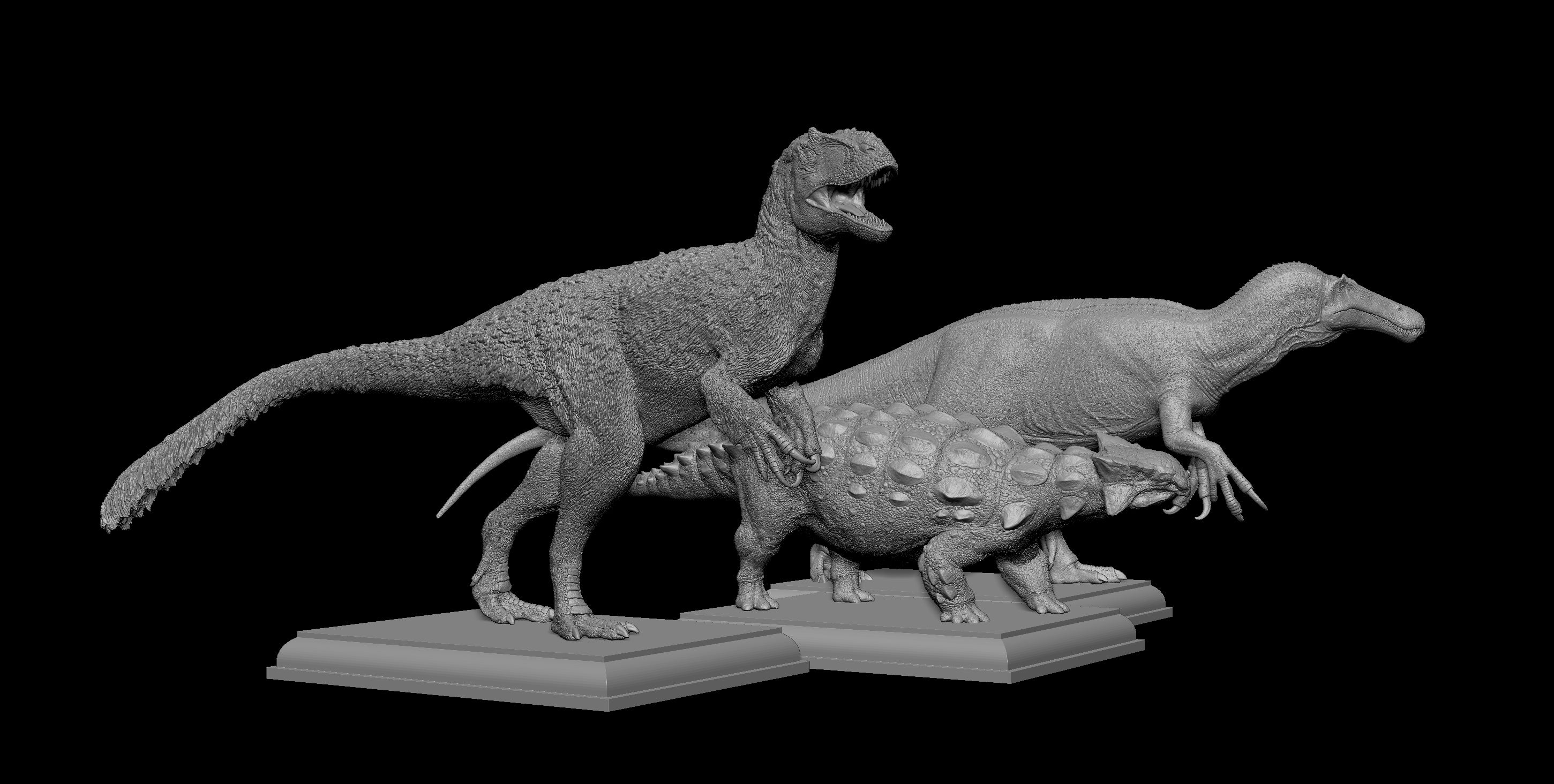 SHOWANNA 1:64 Scale Sauroposeidon Yutyrannus Ankylosaurus Baryonyx Model