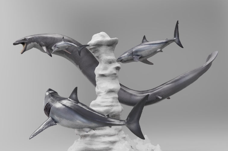 Gold Ankh Studio 1/35 Scale Basilosaurus Otodus Scene Model