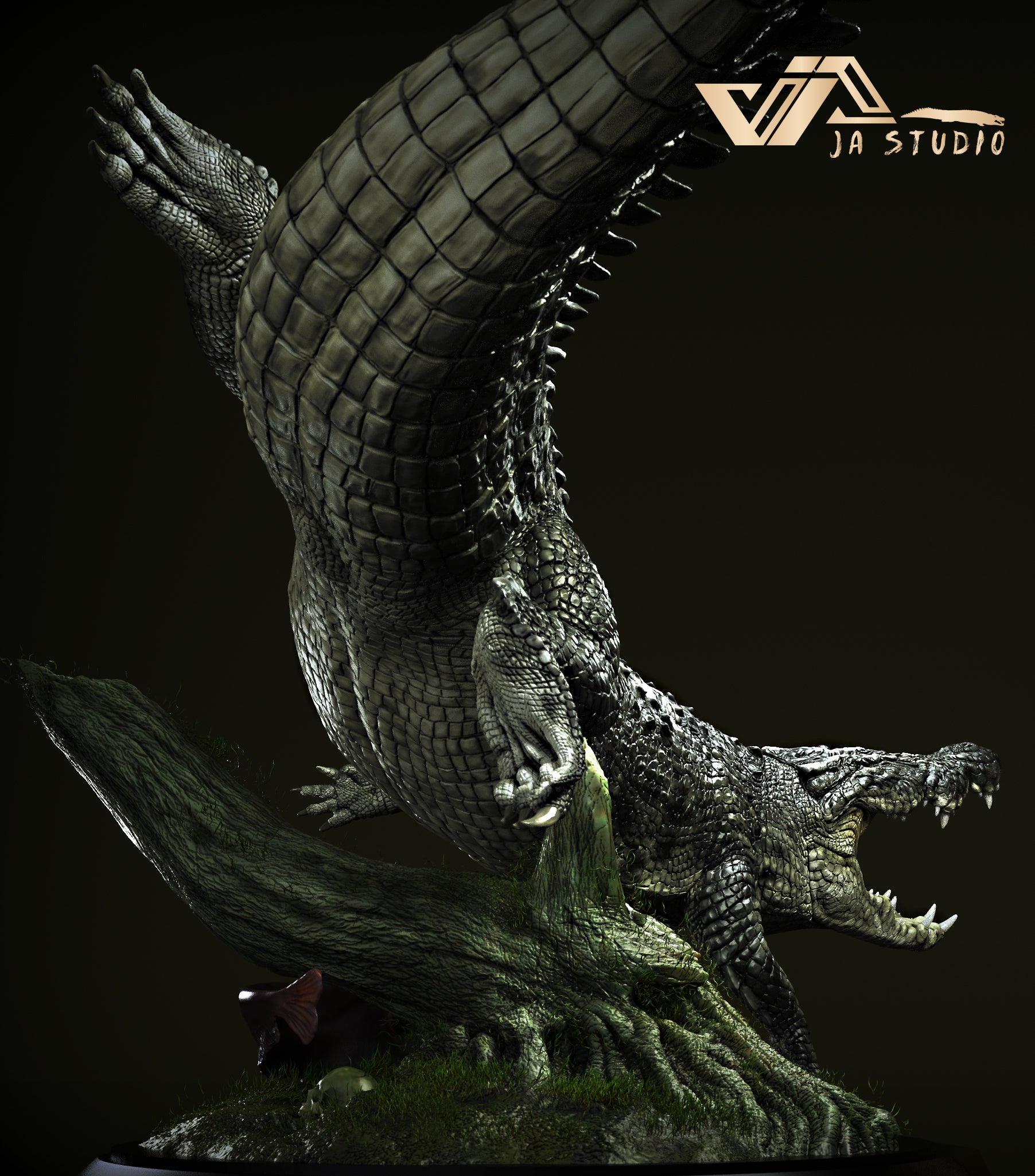 JA Studio Saltwater Crocodile Bujang Senang Scene Model