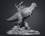 Vlad Konstantinov Tyrannosaurus Acheroraptor Scene Statue