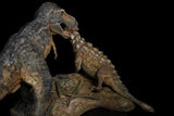 SHOWANNA 1:18 Scale Tyrannosaurus Rex VS Ankylosaurus Scene Model