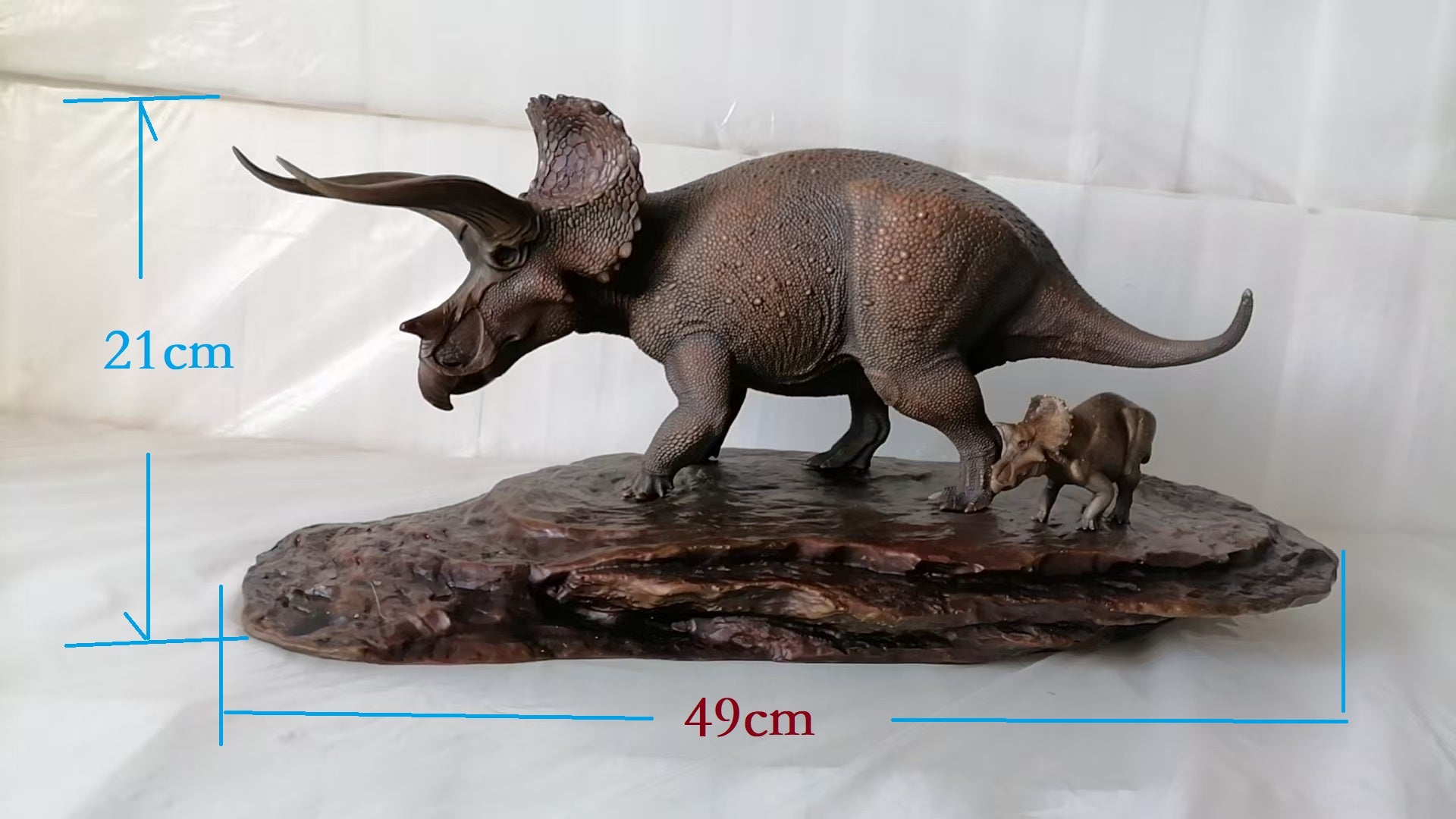 HAOLONGGOOD 1:20 Scale Tyrannosaurus Rex Triceratops Bronze Model