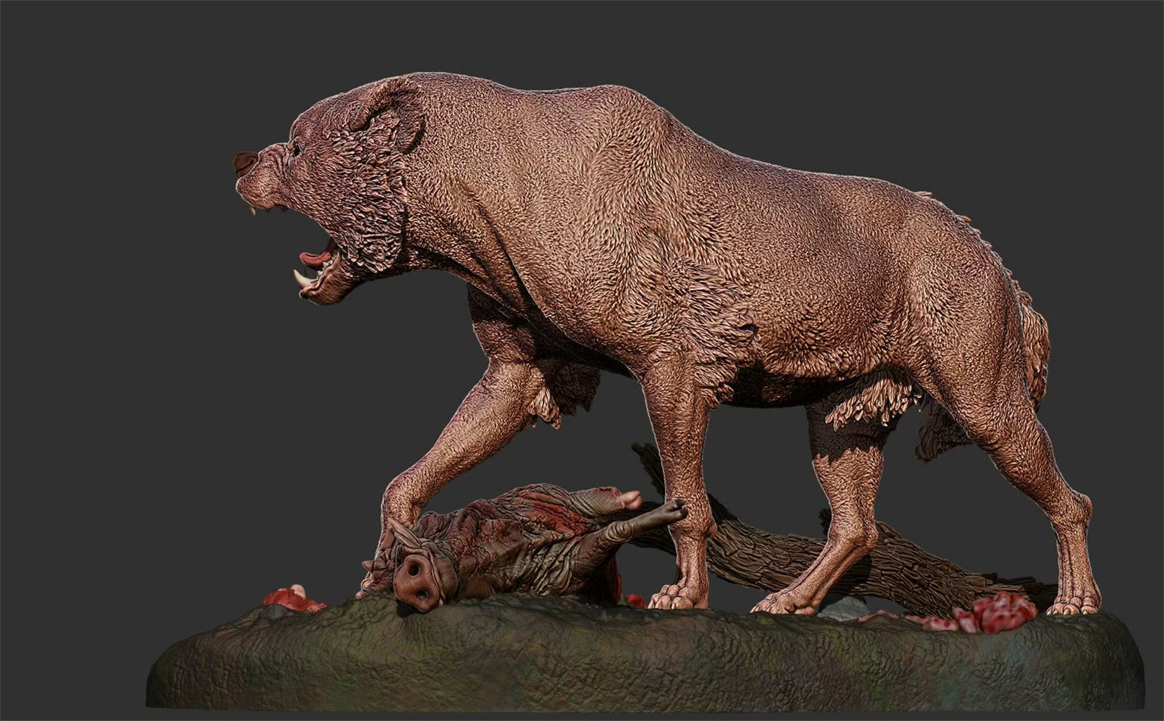 PASSION CHARGER Dinocrocuta Gigantea VS Kubanochoerus Model