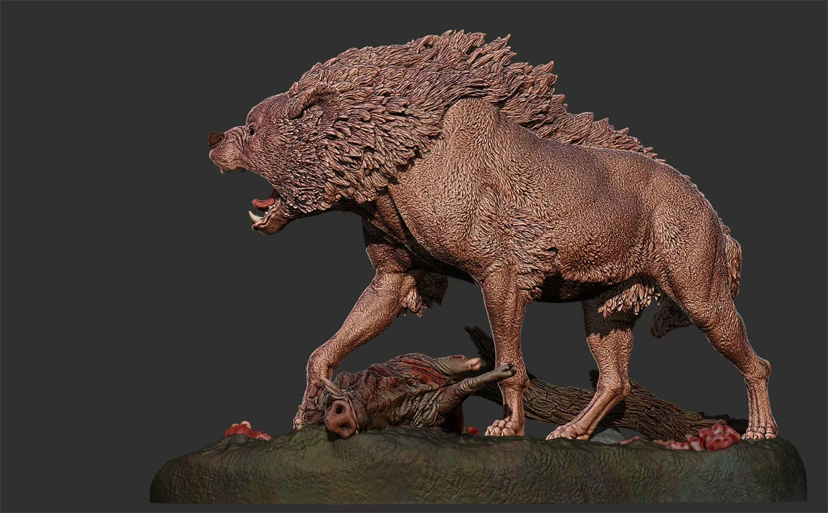 PASSION CHARGER Dinocrocuta Gigantea VS Kubanochoerus Model