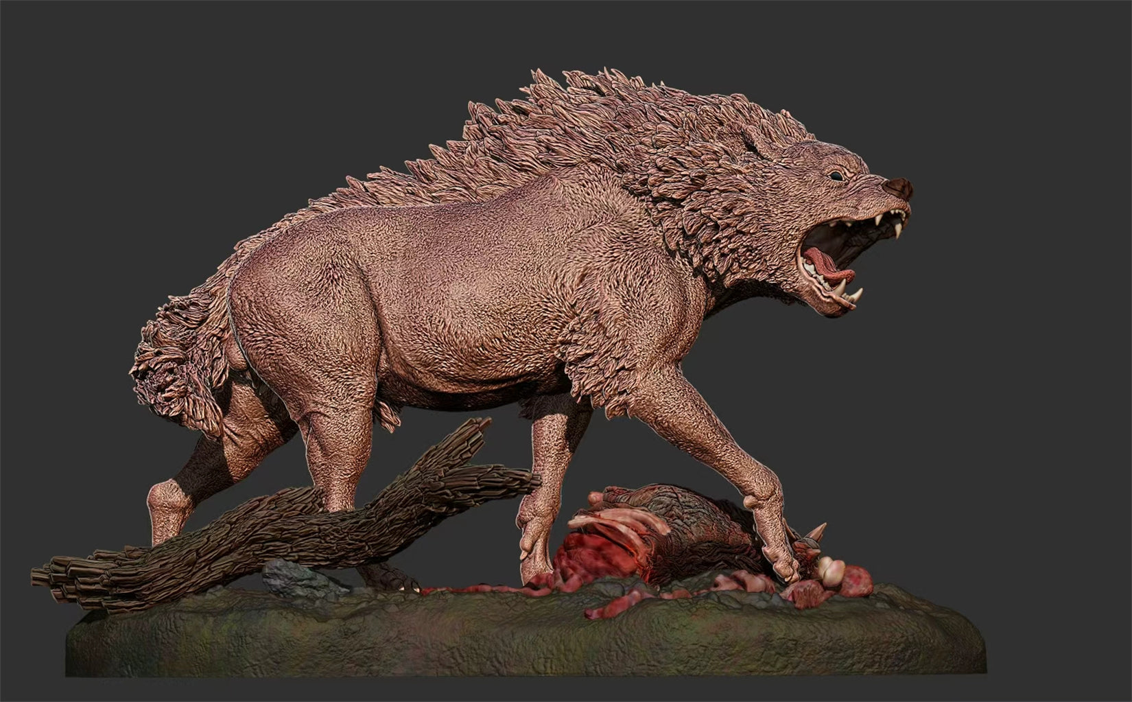 PASSION CHARGER Dinocrocuta Gigantea VS Kubanochoerus Model