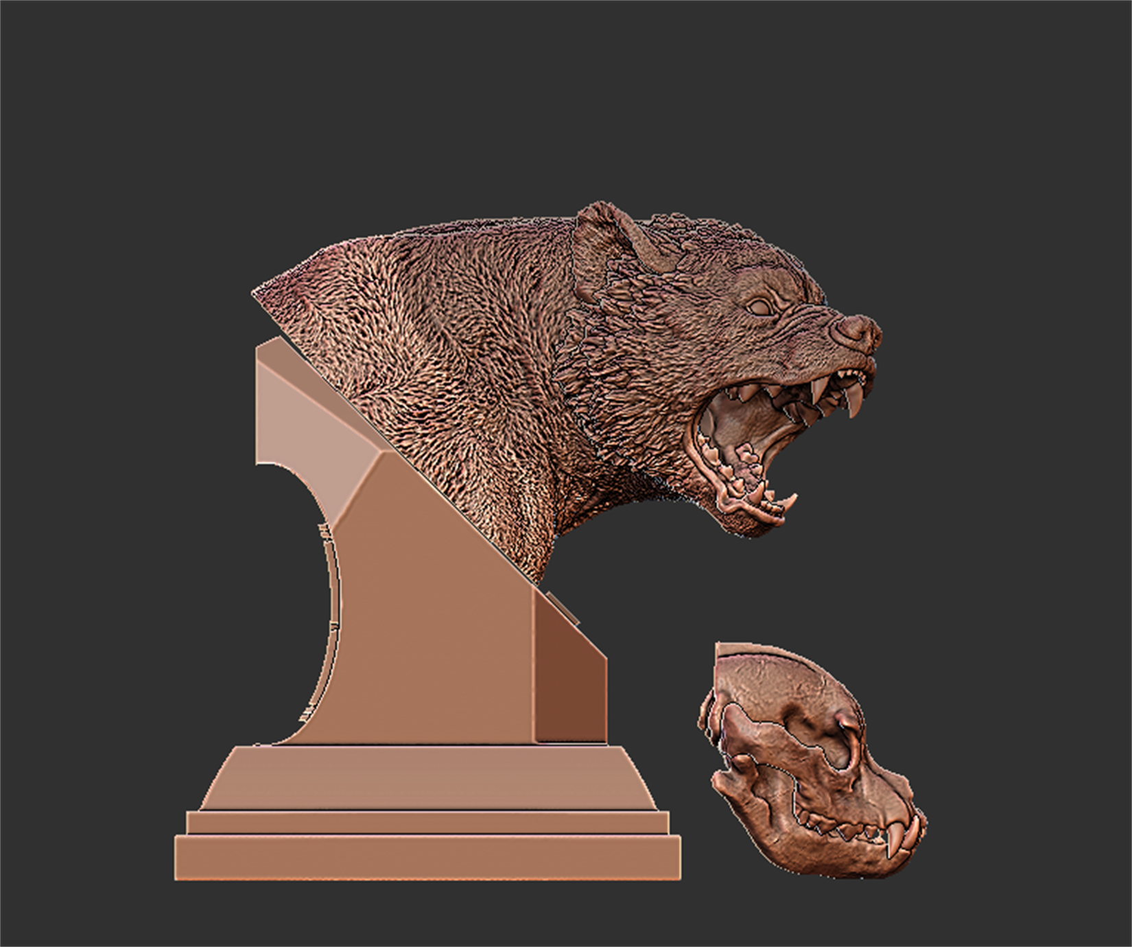 PASSION CHARGER Dinocrocuta Gigantea VS Kubanochoerus Model