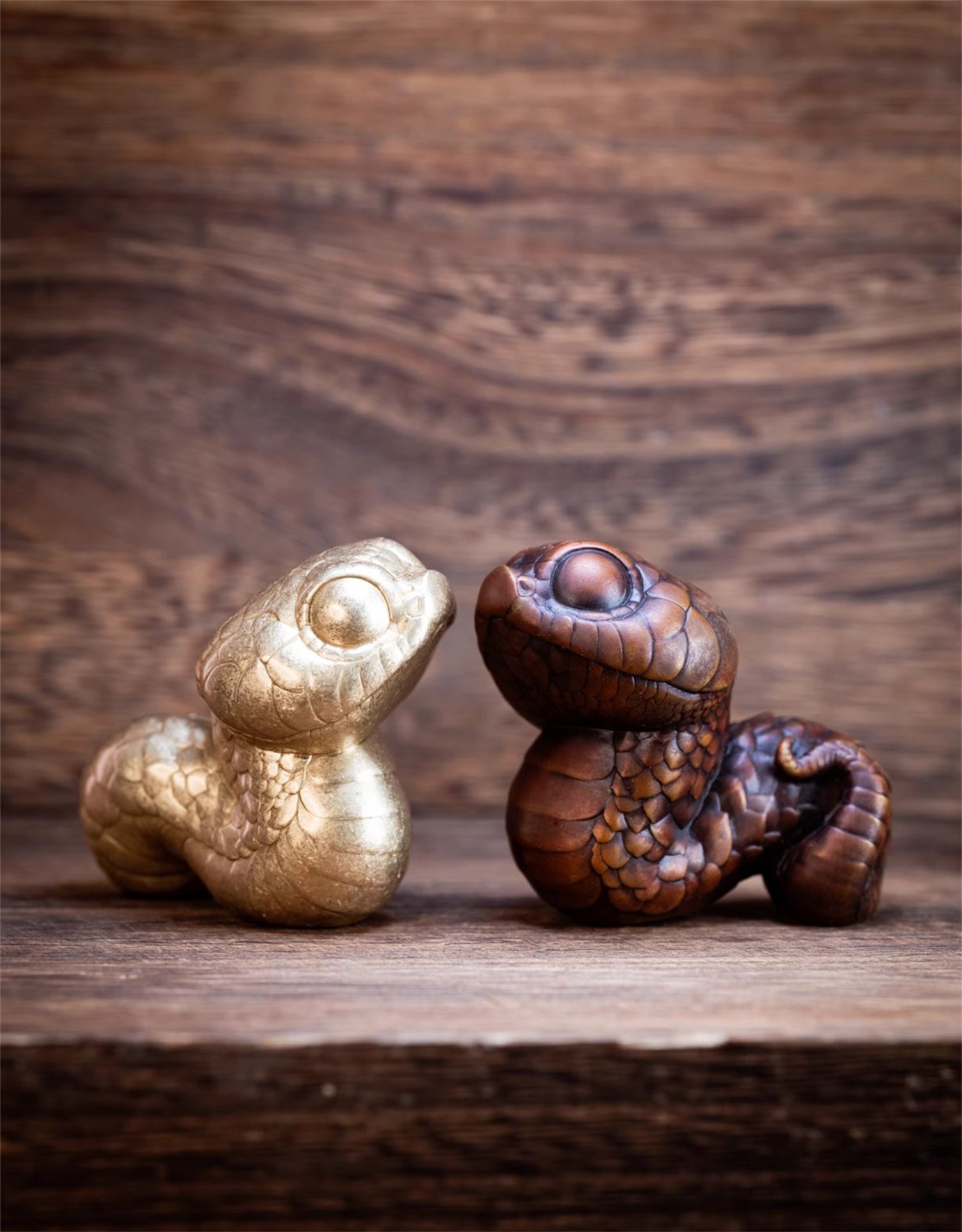 Bronze Hognose Snake Sculpture Animal Figure