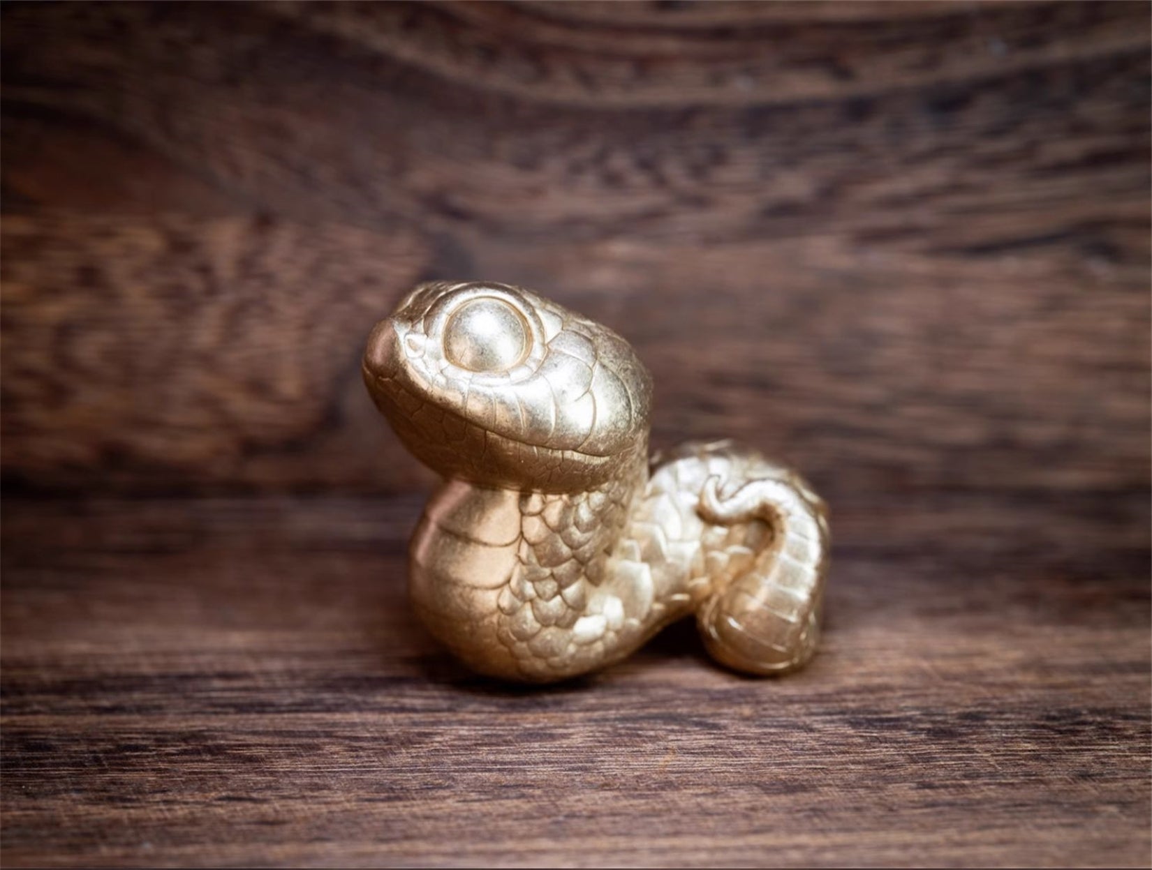 Bronze Hognose Snake Sculpture Animal Figure