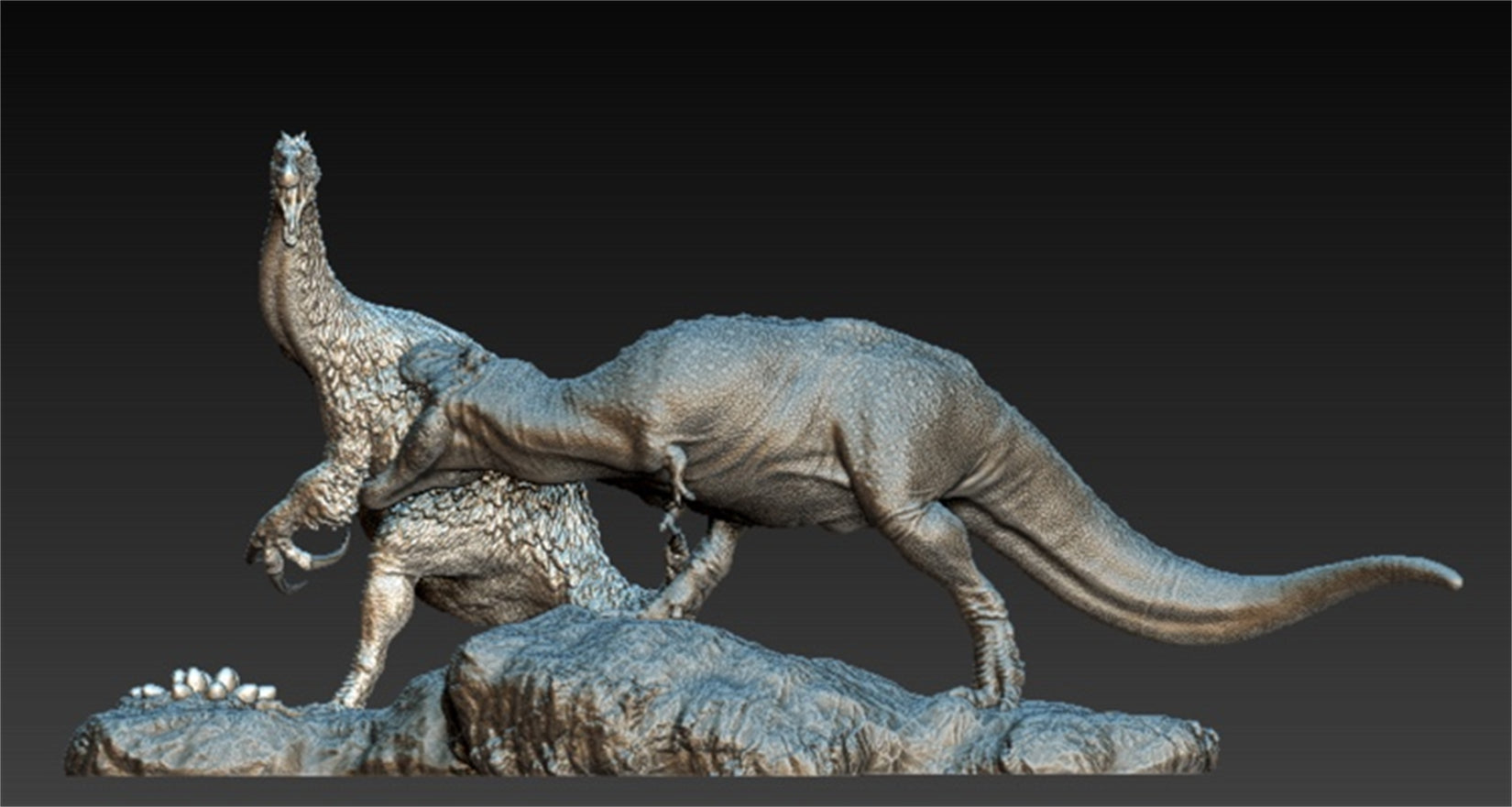 PASSION CHARGER 1/35 Scale Tarbosaurus VS Therizinosaurus Model