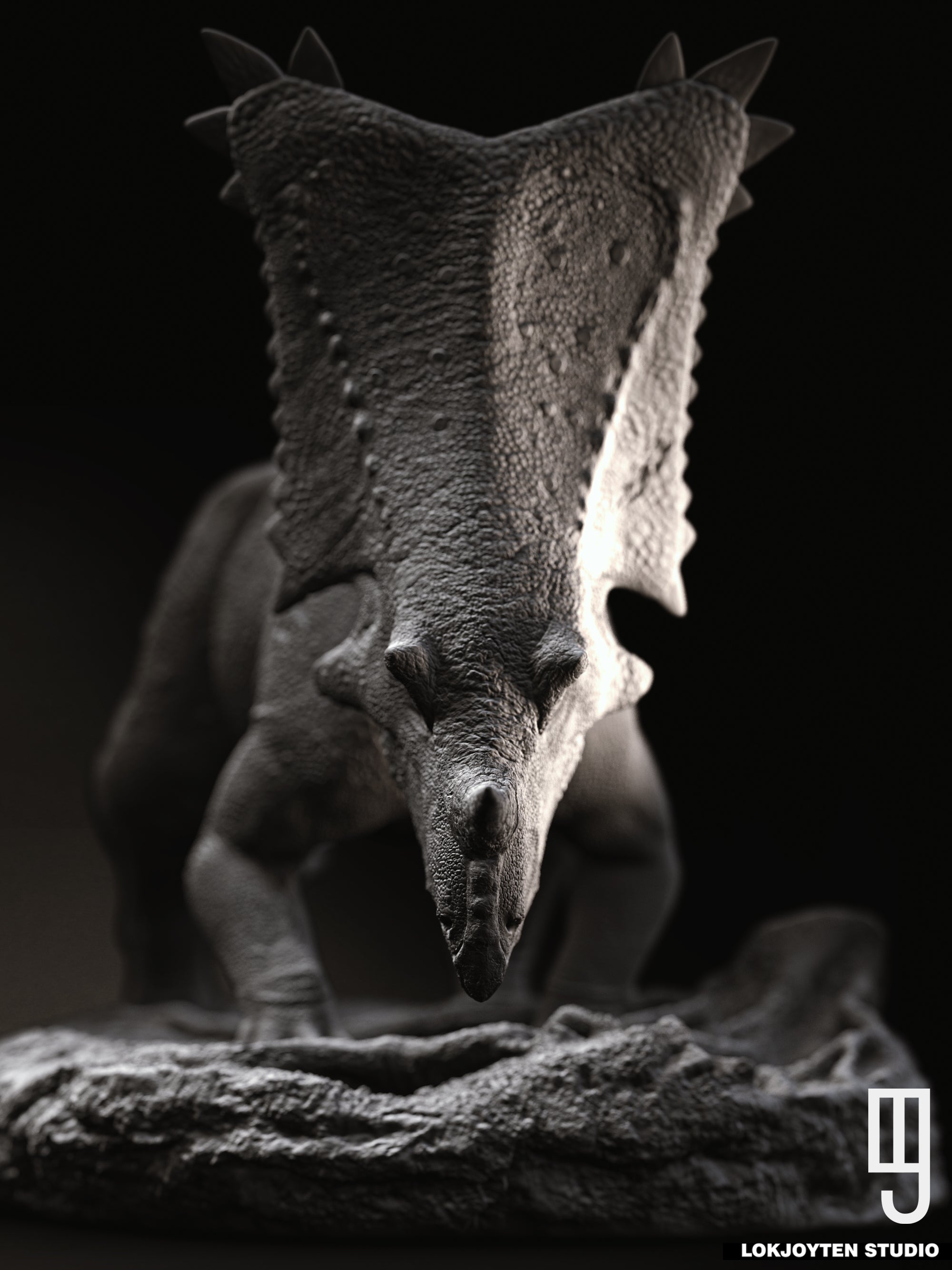 LOKJOYTEN Studio Chasmosaurus belli Statue