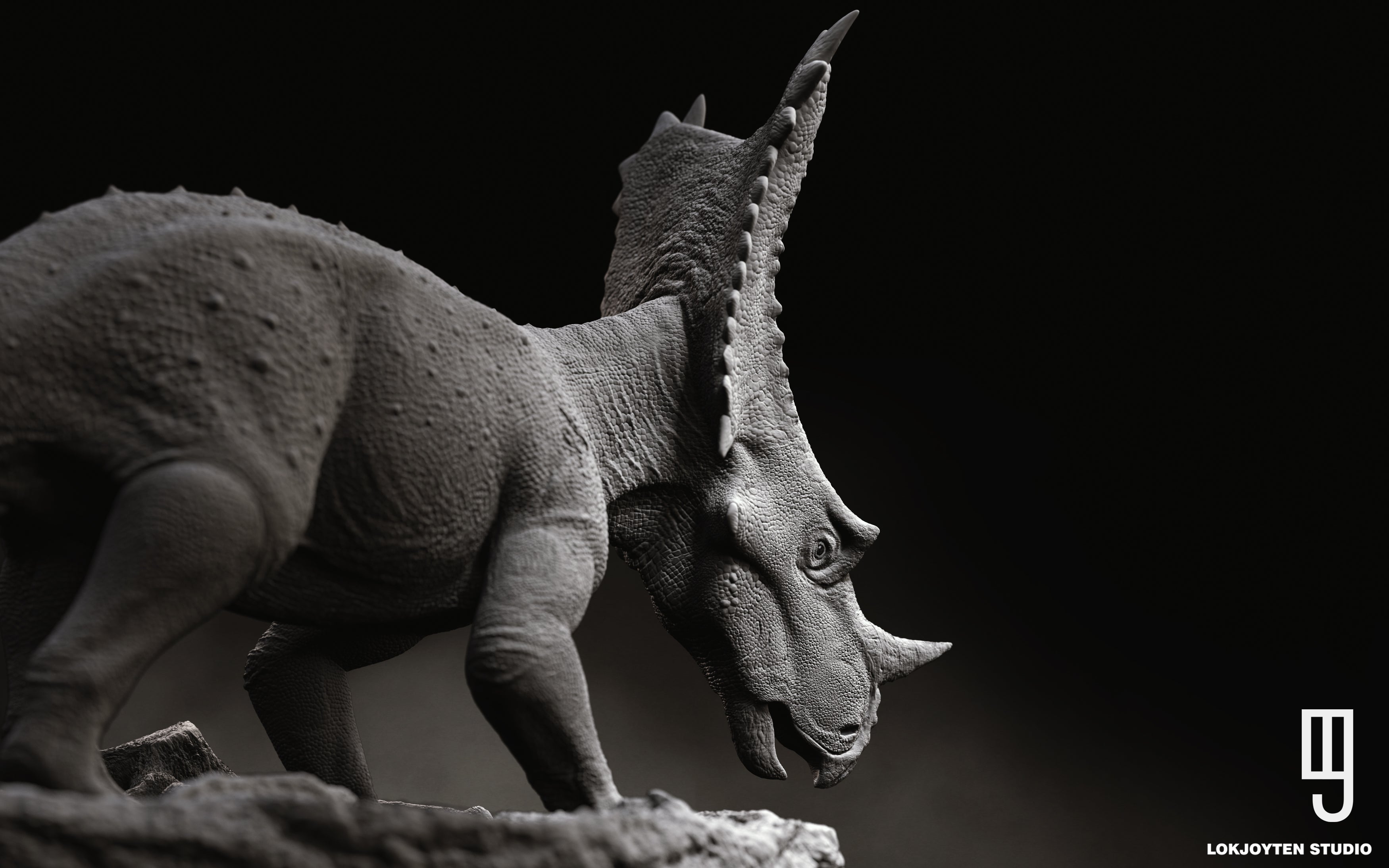 LOKJOYTEN Studio Chasmosaurus belli Statue