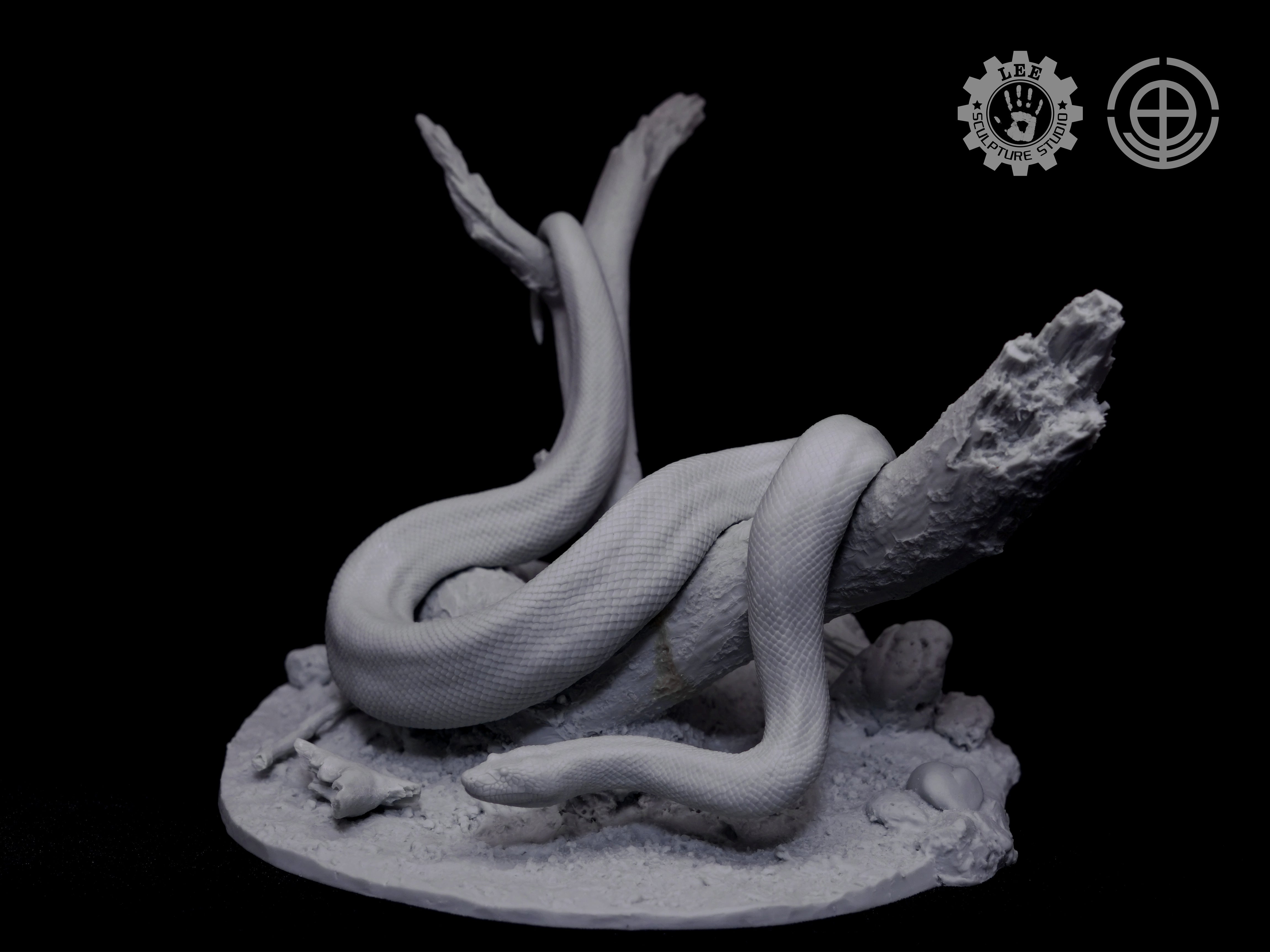 LEE Sculpture Studio 1/10 Scale Green anaconda Model