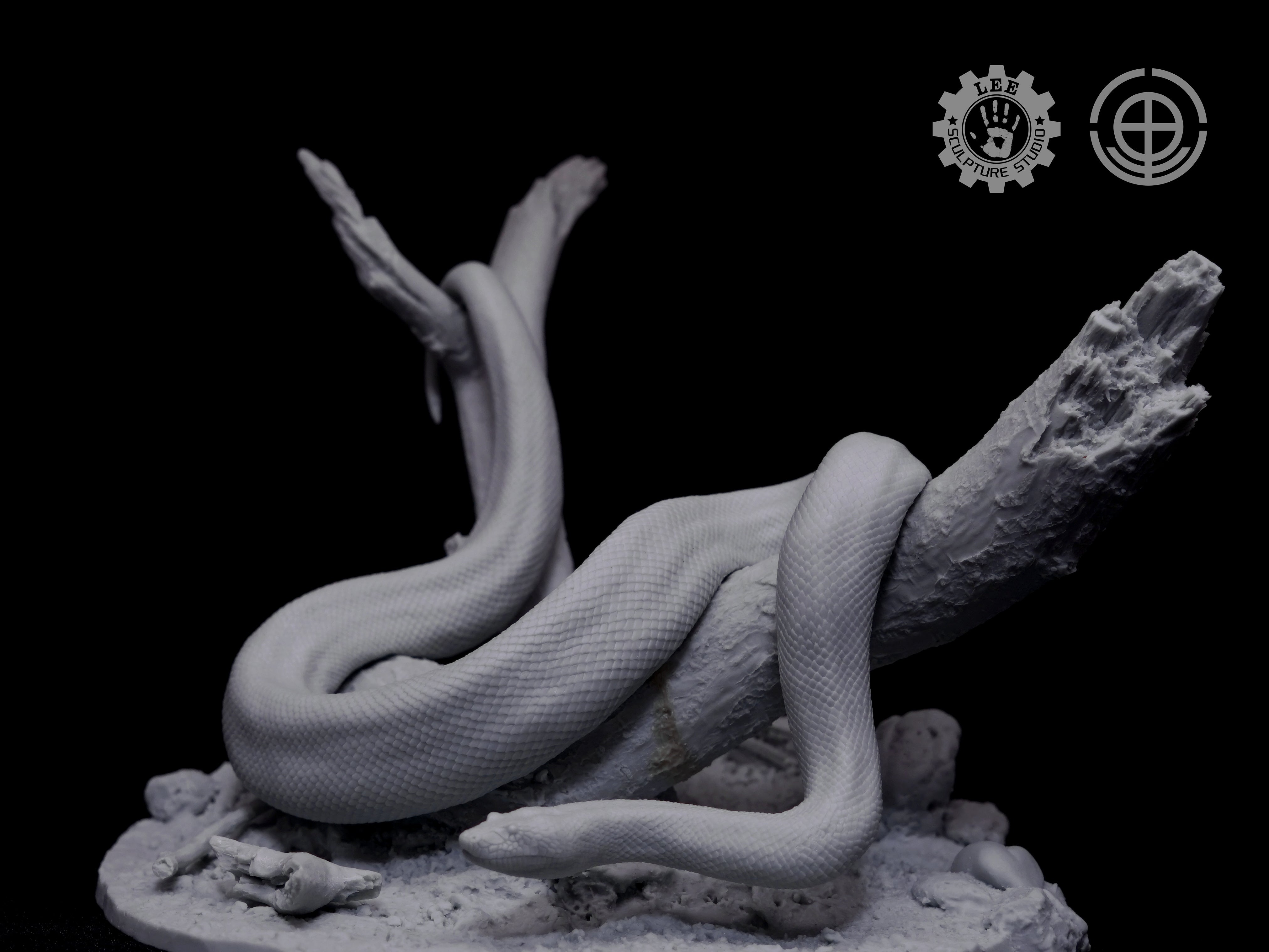 LEE Sculpture Studio 1/10 Scale Green anaconda Model