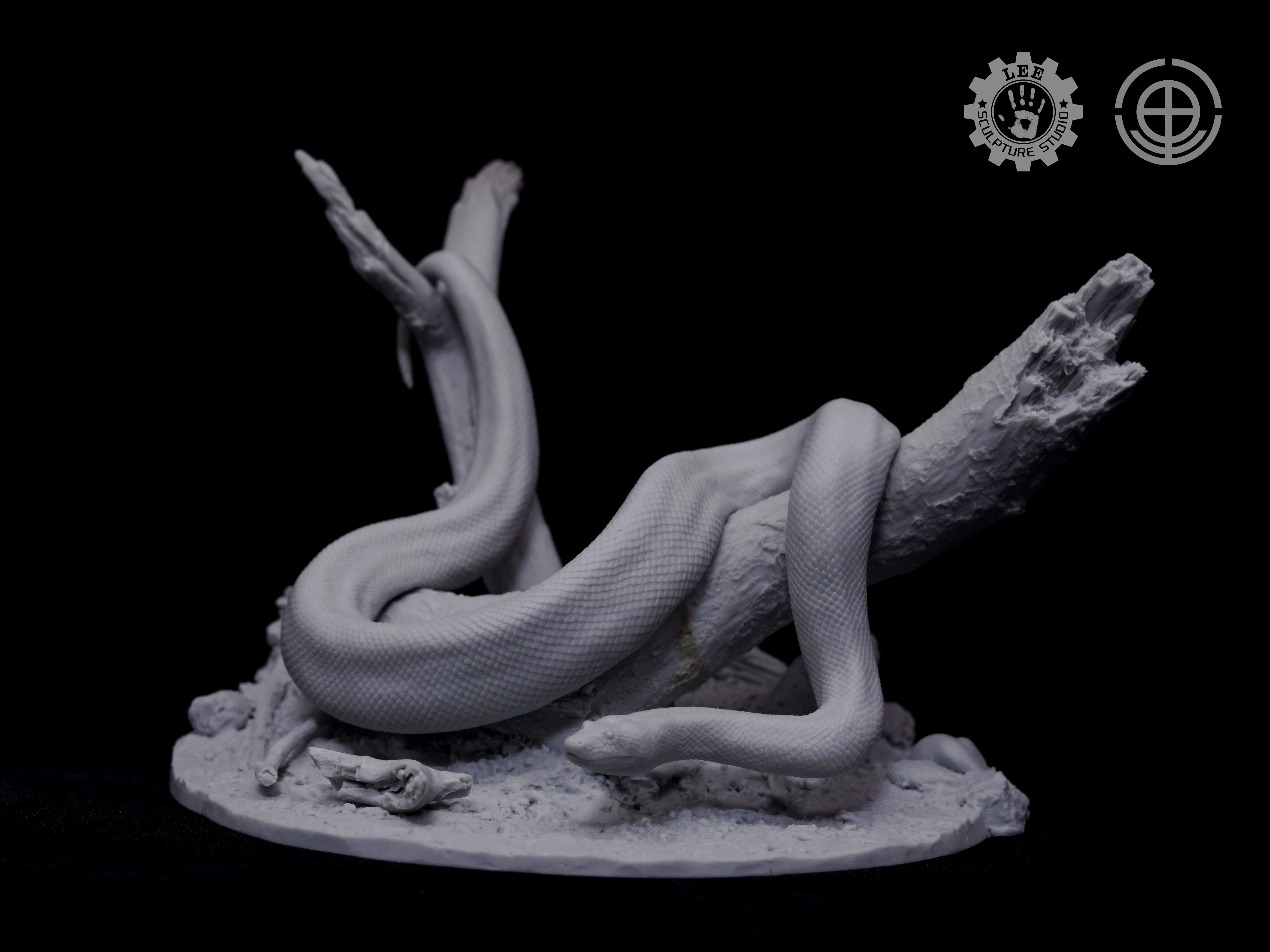LEE Sculpture Studio 1/10 Scale Green anaconda Model